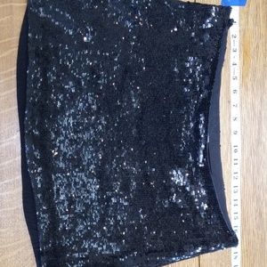 Haute Hippie Black Sequin mini L